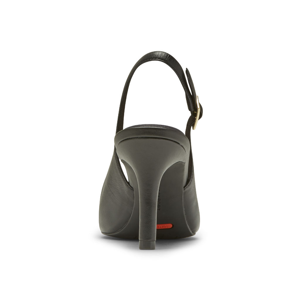 Rockport Pumps Dam Svarta - Total Motion Pointed Toe Sling - CZYJG4728